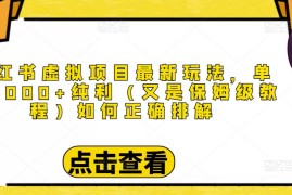 小红书虚拟项目最新玩法，单天1000+纯利（又是保姆级教程文档）