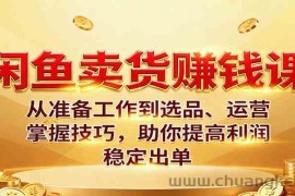 闲鱼卖货赚钱课：从准备工作到选品、运营，掌握技巧，助你提高利润稳定出单
