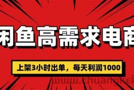 （16672期）闲鱼高利润电商，当天上架当天出单，一单利润300