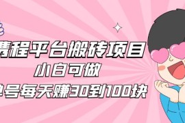 （4801期）2023携程平台搬砖项目，小白可做，单号每天赚30到100块钱还是很容易的