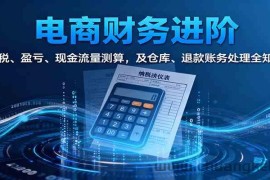 电商财务进阶：纳税、盈亏、现金流量测算，及仓库、退款账务处理全知晓