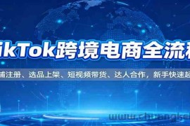 TikTok跨境电商全流程，店铺注册、选品上架、短视频带货、达人合作，新手快速起店