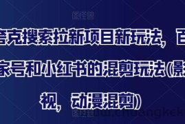 夸克搜索拉新项目新玩法，百家号和小红书的混剪玩法(影视，动漫混剪)