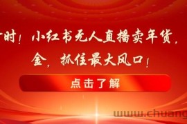 新春倒计时！小红书无人直播卖年货，无货源撸金，抓住最大风口【揭秘】