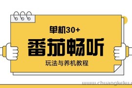 （13966期）番茄畅听玩法与养机教程：单日日入30+。