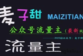 麦子甜2025公众号流量主全网最新玩法核心，手把手教学，成熟稳定，收益有保障