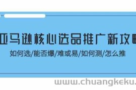 亚马逊核心选品推广新攻略！如何选/能否爆/难或易/如何测/怎么推