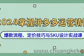 （12703期）2024掌握拼多多运营精髓：爆款流程、定价技巧与SKU设计实战课