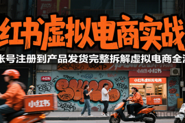 小红书虚拟电商实战2.0，从账号注册到产品发货完整拆解虚拟电商全流程