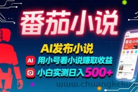 （15665期）稳定3年番茄小说AI写小说赚取稿费，多号看小说赚取收益，小白实测单日500+