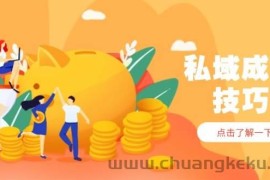 私域成交技巧，帮你从入门到精通，破解四大痛点，快速变现，轻松收钱