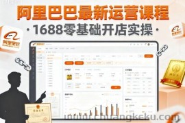 阿里巴巴最新运营课程，1688零基础开店实操