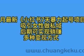 K总部落11月最新小红书7天暴力起号项目，吸引女性做私域【揭秘】