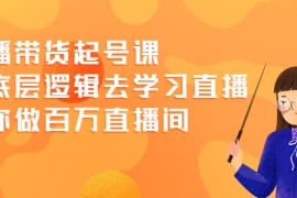 （2008期）直播带货起号课，从底层逻辑去学习直播 教你做百万直播间