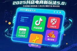 （15796期）2025抖店电商新玩法5.0：开店搭建/违规规避/工具应用,快速掌握基础运营…
