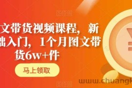 AI图文带货视频课程，新人基础入门，1个月图文带货6w+件