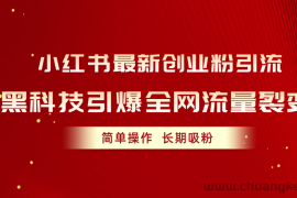 （10789期）小红书最新创业粉引流，黑科技引爆全网流量裂变，简单操作长期吸粉