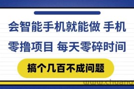 （14894期）会智能手机就能做 手机零撸项目，有快手就可以做，每天零碎时间搞个几…