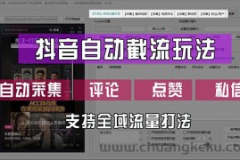 （12428期）抖音自动截流玩法，利用一个软件自动采集、评论、点赞、私信，全域引流