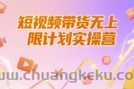 短视频带货无上限计划实操营，新人短视频带货工具流养号破播文案运营篇课程