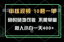 （13636期）审核视频，10秒一单，不限时间，不限单量，新人小白一天400+