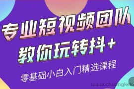 （3538期）专业短视频团队教你玩转抖+0基础小白入门精选课程