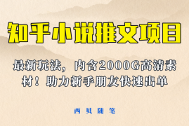 （6148期）最近外面卖980的小说推文变现项目：新玩法更新，更加完善，内含2500G素材