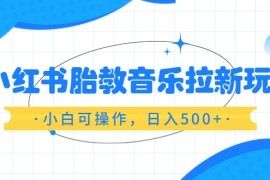 （6256期）小红书胎教音乐拉新玩法，小白可操作，日入500+（资料已打包）