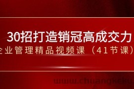 30招打造销冠高成交力-企业管理精品视频课（41节课）