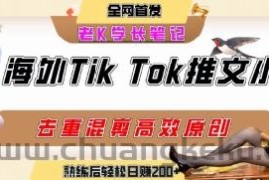 海外tiktok小说推文暴力项目，高停留率，高转化率，上手后一天搞顿饭钱不是问题