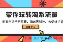 带你玩转淘系流量，商家年销千万秘籍，涵盖黑科技、大促维护等