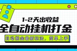 （15756期）最新全自动打金玩法单日收益1000-2000