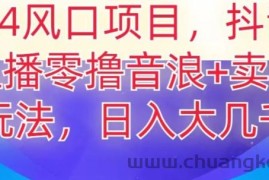 2024风口项目，抖音无人主播撸音浪+卖课程玩法，日入大几千【揭秘】