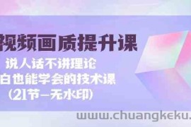 短视频画质提升课，说人话不讲理论，小白也能学会的技术课(无水印)