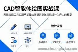 CAD智能体绘图实战课，利用智能工具，实现从基础绘图员到高效智能设计生产力的转变