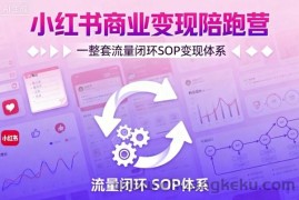 小红书商业变现陪跑营，轻IP矩阵 私域获客 聚光投流，一整套流量闭环SOP变现体系