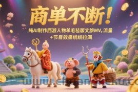 商单不断！纯AI制作西游人物羊毛毡版文旅MV，流量+节目效果统统拉满