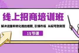 （7005期）线上·招商培训班，解决流量和转化难的难题 引爆市场 从起号到变现（15节）