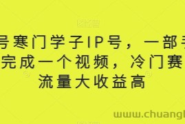 视频号寒门学子IP号，一部手价5分钟完成一个视频，冷门赛道，流量大收益高【揭秘】