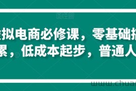 淘系虚拟电商必修课，零基础搞定原始积累，低成本起步，普通人可干