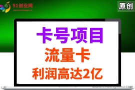 （14642期）19元180G，卡号项目，流量卡推广项目揭秘拆解，日入500+