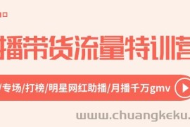 （10971期）直播带货流量特训营，起新号-专场-打榜-明星网红助播 月播千万gmv（52节）