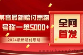 全网首发，2024最新抖音赔付项目，号称一单5000+保姆级拆解【仅揭秘】