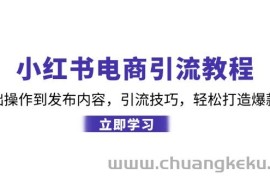 小红书电商引流教程：从基础操作到发布内容，引流技巧，轻松打造爆款产品