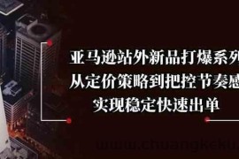 亚马逊站外新品打爆系列，从定价策略到把控节奏感，实现稳定快速出单