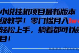 抖音最新小说挂机项目，保姆级教学，零成本月入1w+，小白轻松上手【揭秘】