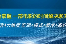 （4124期）谈话掌握一部电影的时间解决聊天问题：谈话四大维度:宏观+模式+柔术+邀约