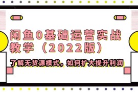 （4196期）闲鱼0基础运营实战教学（2022版）了解无货源模式，如何扩大提升利润