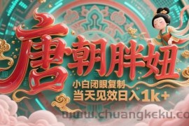 用AI克隆“唐朝胖妞”日更3条，平台疯狂推流，小白闭眼复制，当天见效，日入1k+
