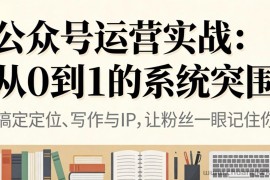公众号运营实战：从0到1的系统突围